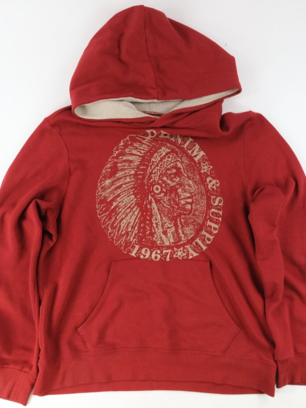 Polo Ralph Lauren Denim And Supply Bald Eagle Hoodie size XL red